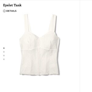 CAbi Ivory Eyelet Sleeveless Top